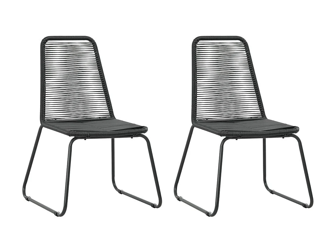 Salon de jardin 3 pcs Rotin PVC Noir et marron