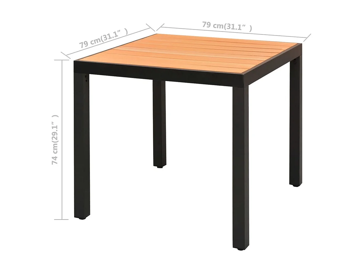 Salon de jardin 3 pcs Rotin PVC Noir et marron