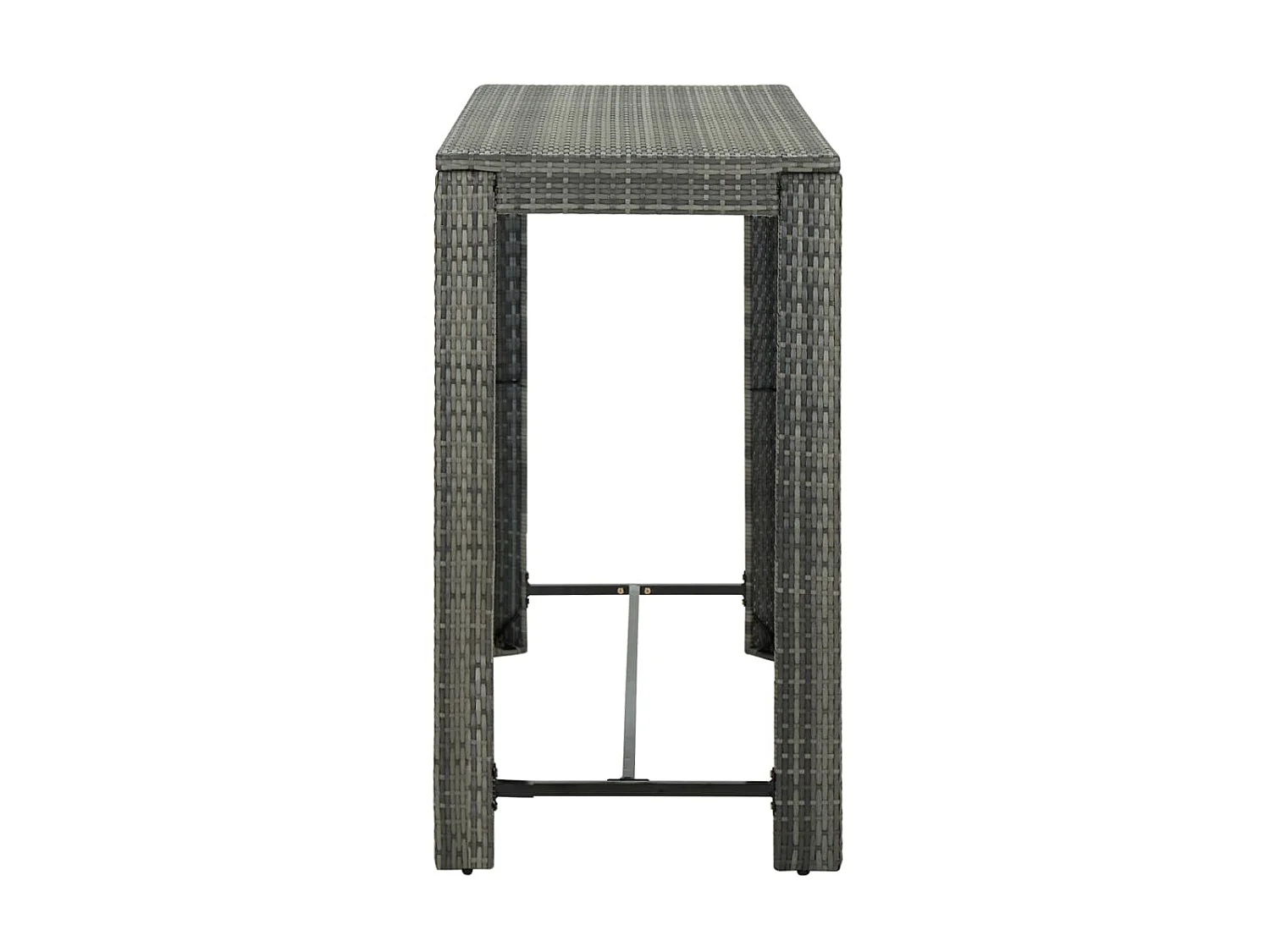 Jeu de bar de jardin 9pcs et coussins anthracite Résine tressée