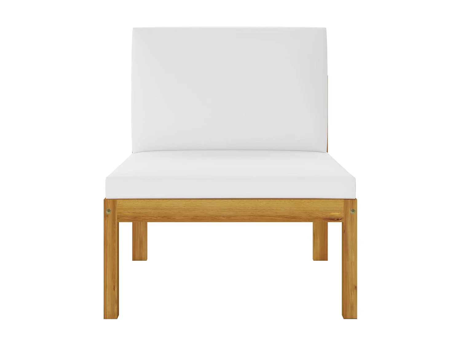 Salon de jardin 6 pcs avec coussins Crème Bois d'acacia solide 4