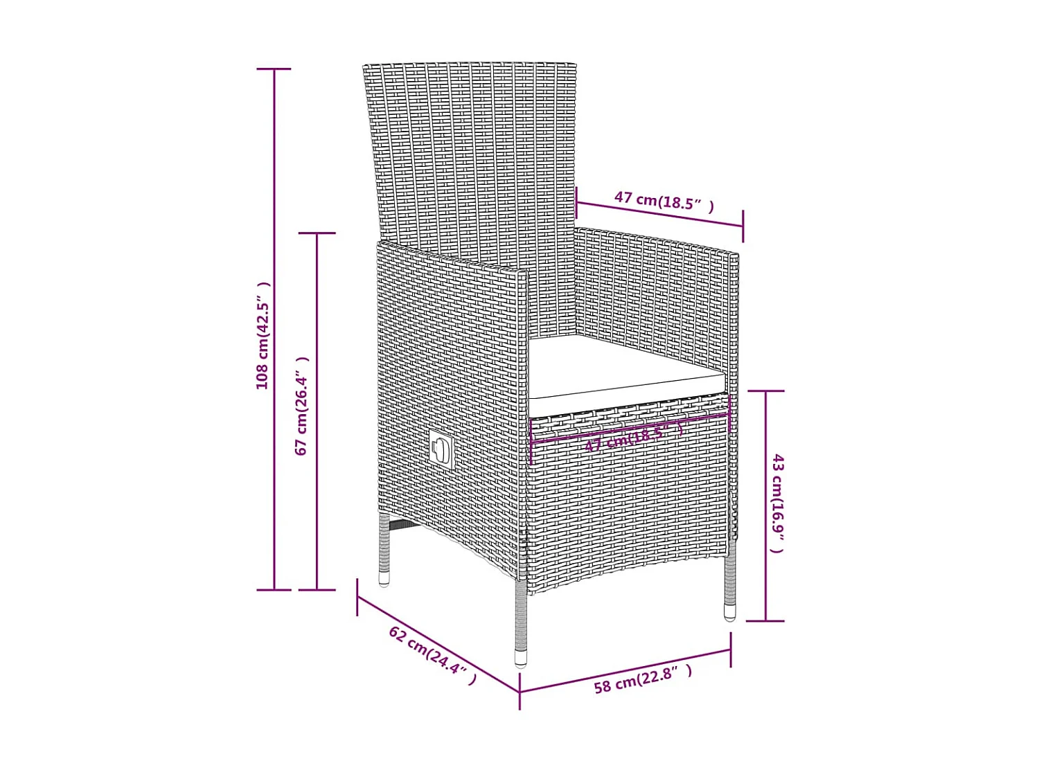Ensemble de salle à manger de jardin avec coussins 9 pcs Beige