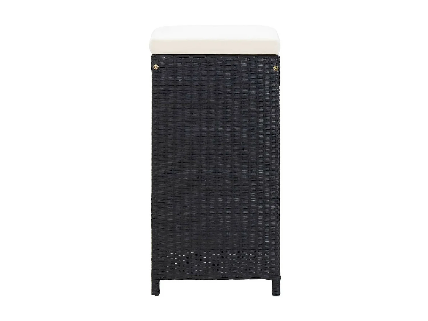 Meuble de bar de jardin 7 pcs et coussins Résine tressée Noir