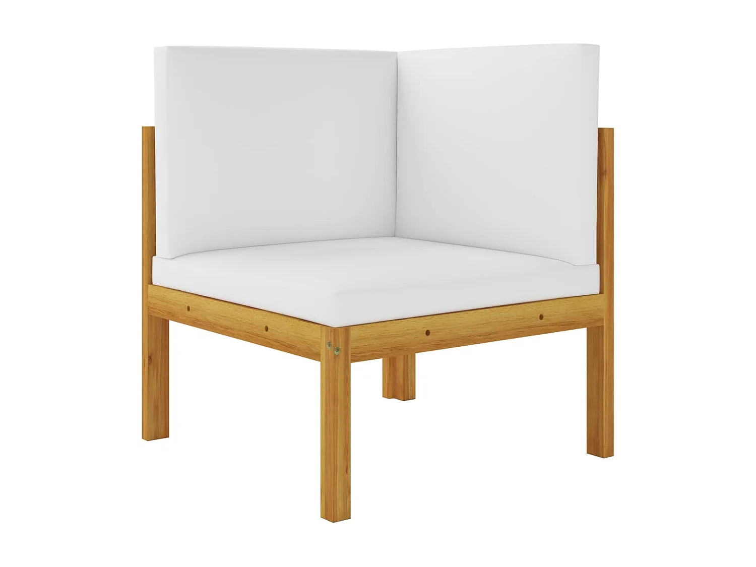 Salon de jardin 8 pcs avec coussins Crème Bois d'acacia solide