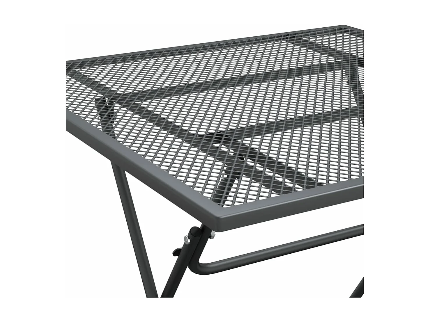 Mobilier à dîner de jardin 3 pcs Maille Métal Anthracite 2