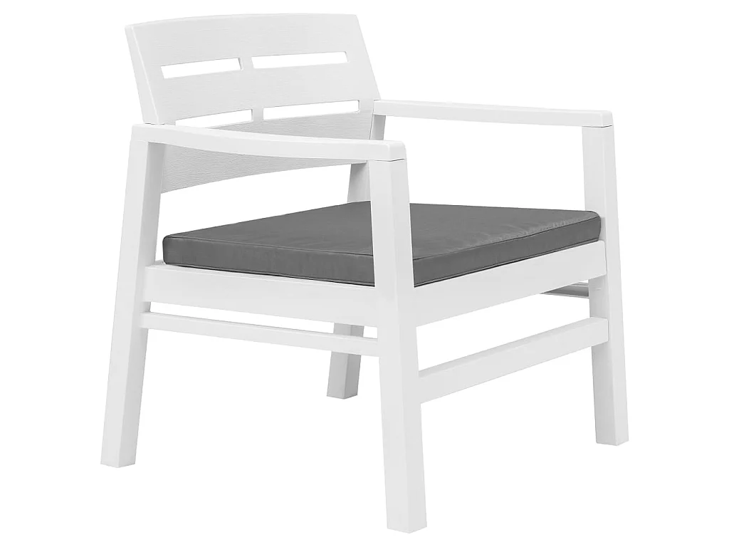 Salon de jardin 3 pcs Plastique Blanc 3
