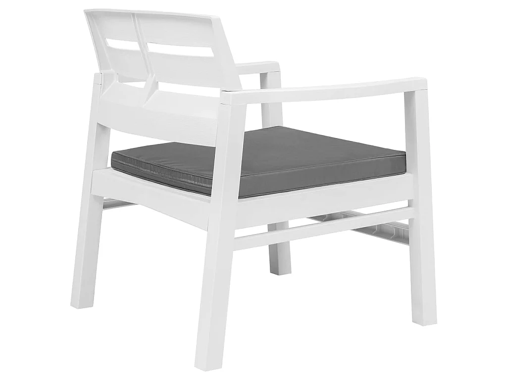 Salon de jardin 3 pcs Plastique Blanc 3