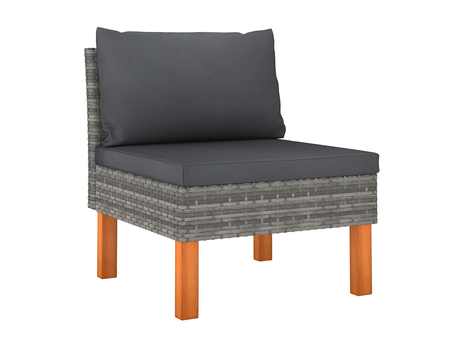 Salon de jardin 9 pcs avec coussins Résine tressée Gris 32