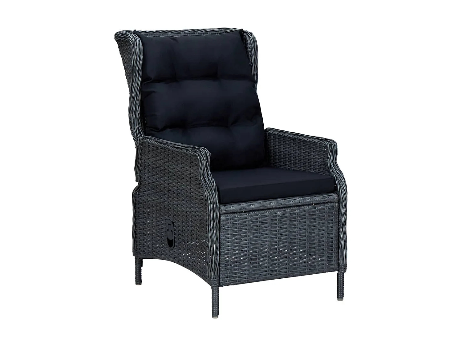 Ensemble de salle à manger de jardin 9 pcs Gris foncé 2