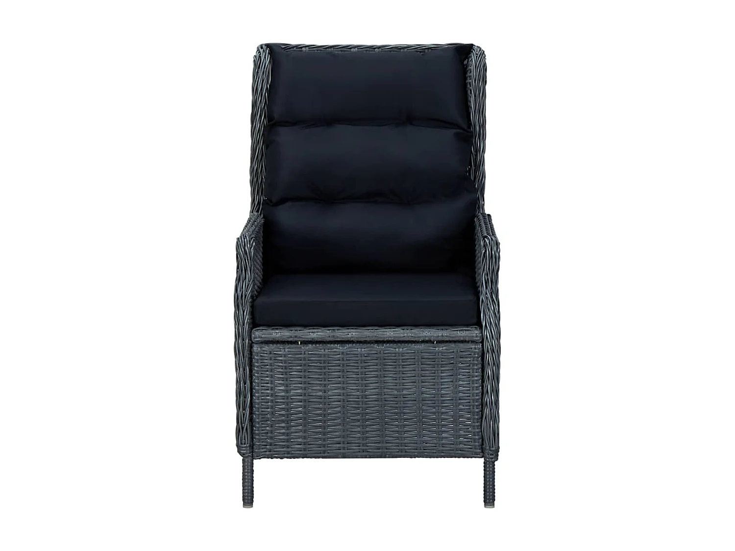 Ensemble de salle à manger de jardin 9 pcs Gris foncé 2