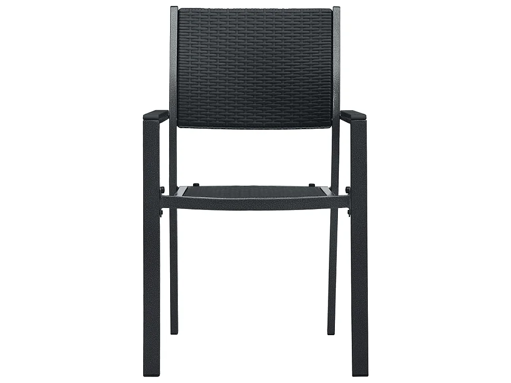 Ensemble de salle à manger de jardin 5 pcs Noir 23