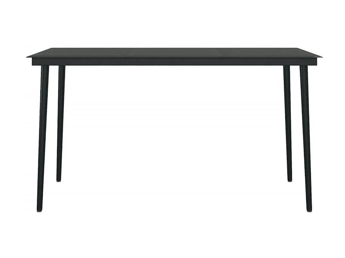 Ensemble de salle à manger de jardin 5 pcs Noir 23