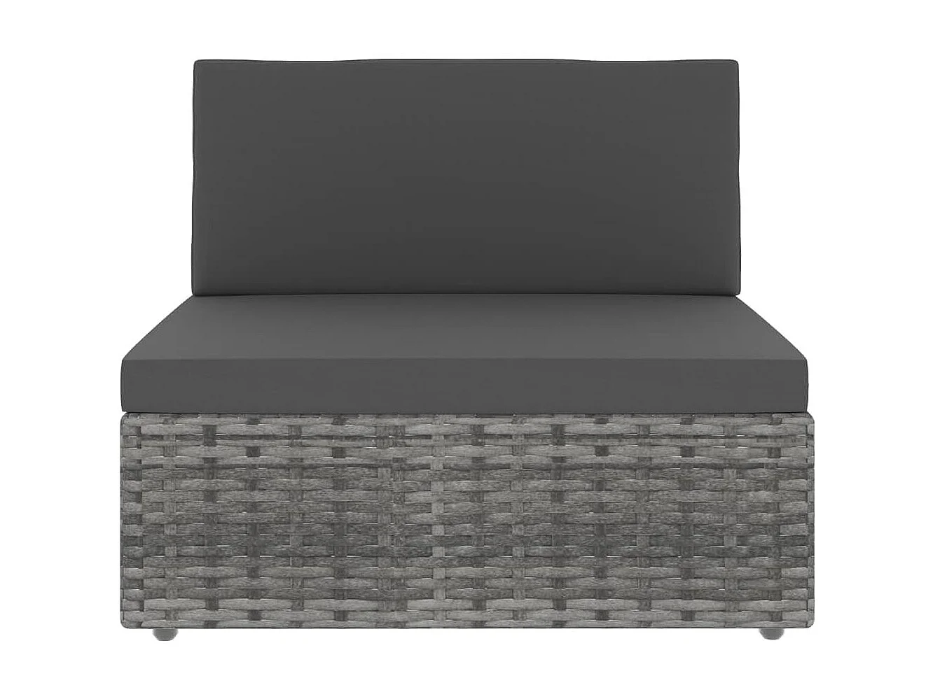 Salon de jardin 4 pcs Résine tressée Gris 2