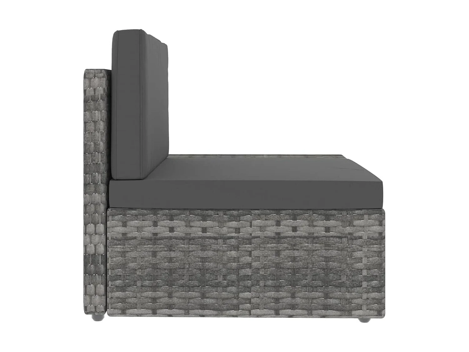 Salon de jardin 4 pcs Résine tressée Gris 2