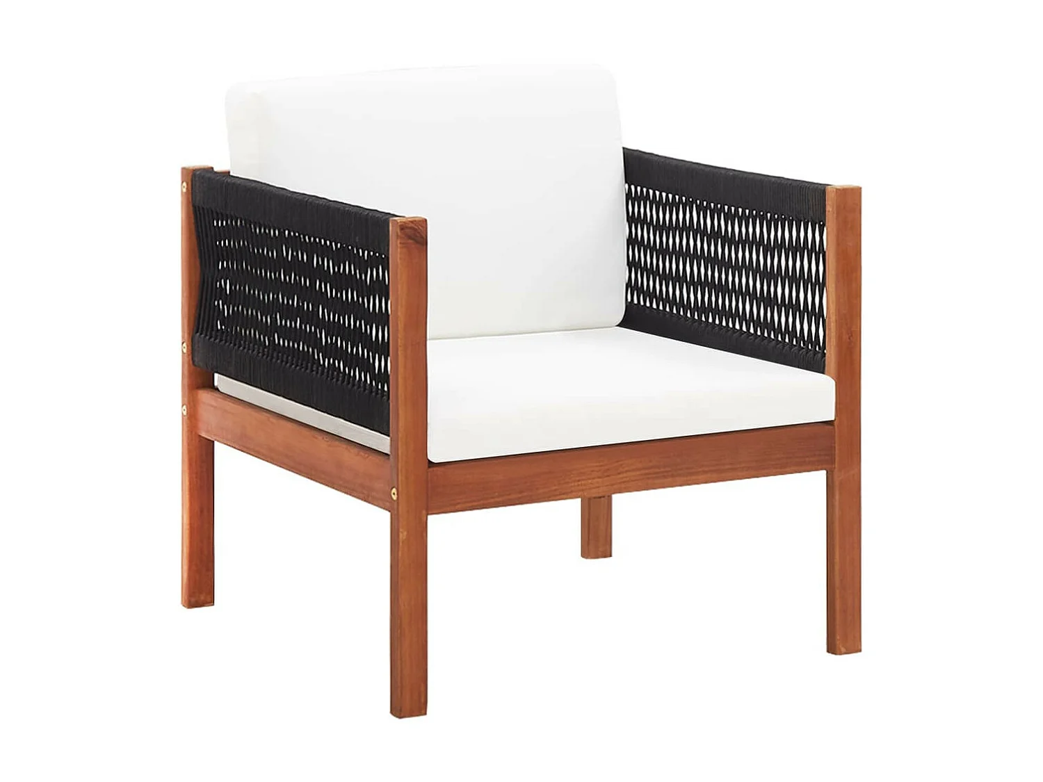 Salon de jardin 4 pcs Bois d'acacia solide 2