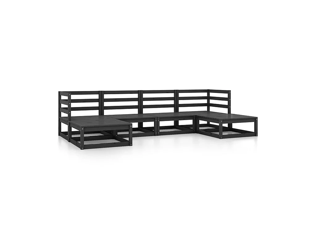 Salon de jardin 6 pcs Bois de pin massif 23
