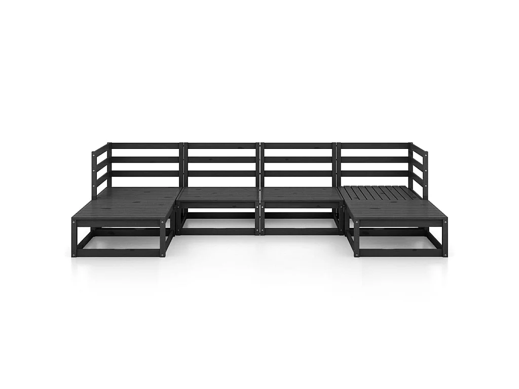 Salon de jardin 6 pcs Bois de pin massif 23