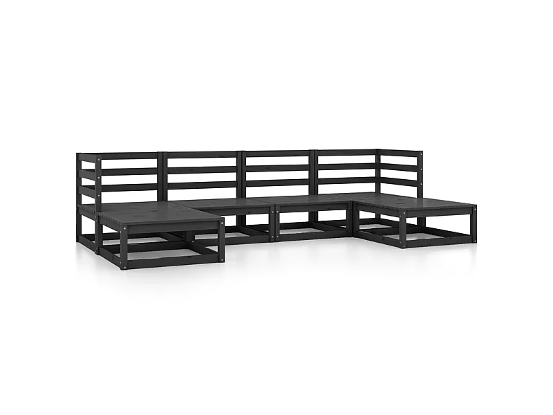 Salon de jardin 6 pcs Bois de pin massif 23