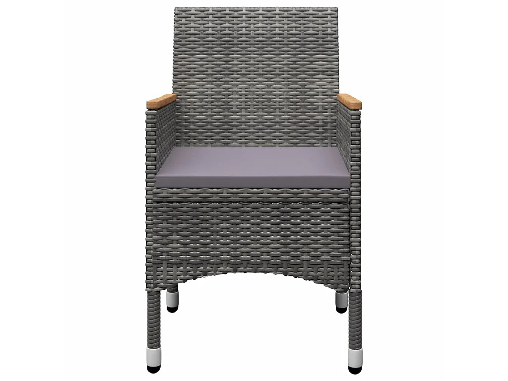 Ensemble de salle à manger de jardin 5 pcs Gris 12