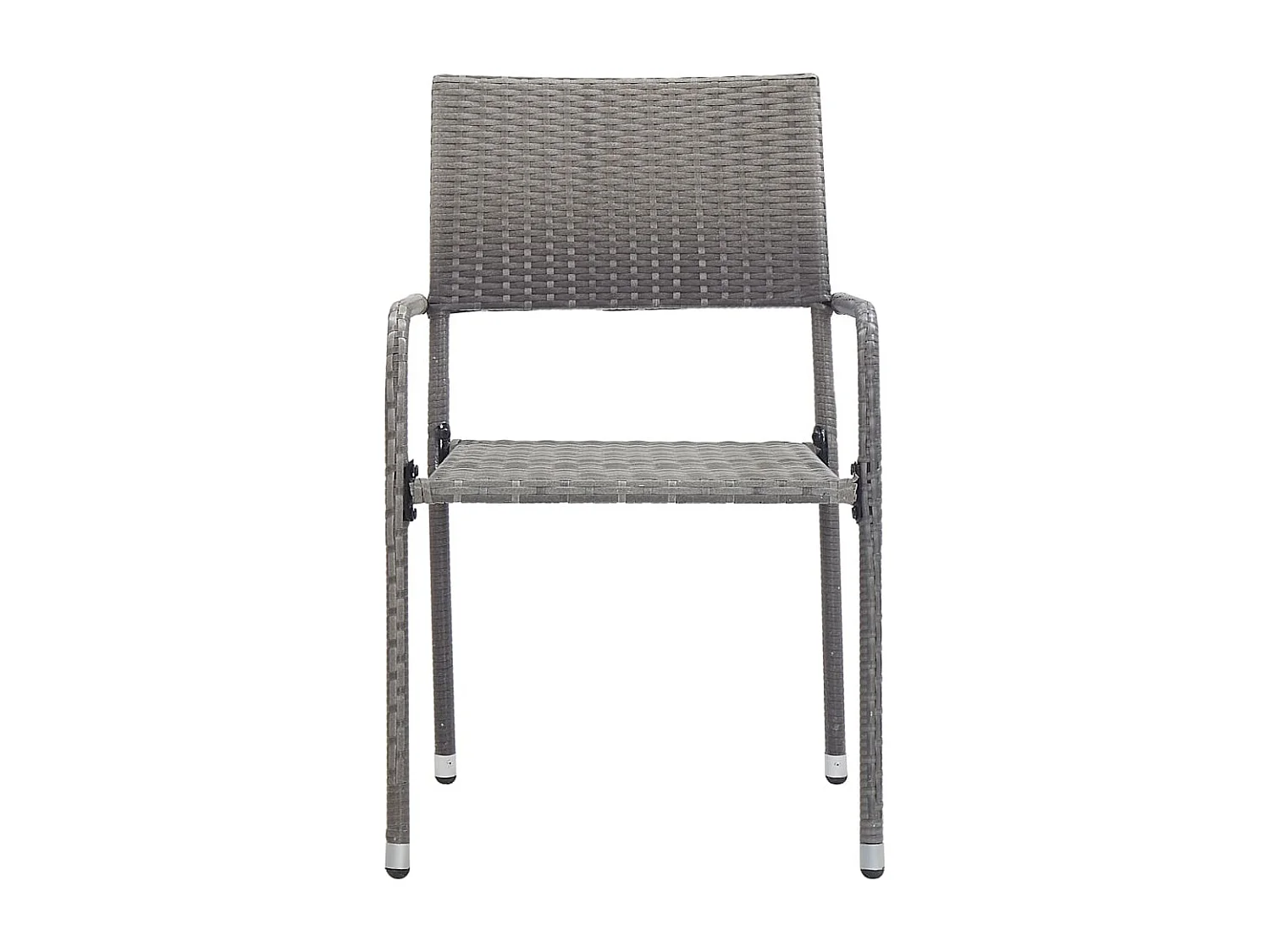 Jeu à dîner de jardin 3 pcs Résine tressée Anthracite et gris