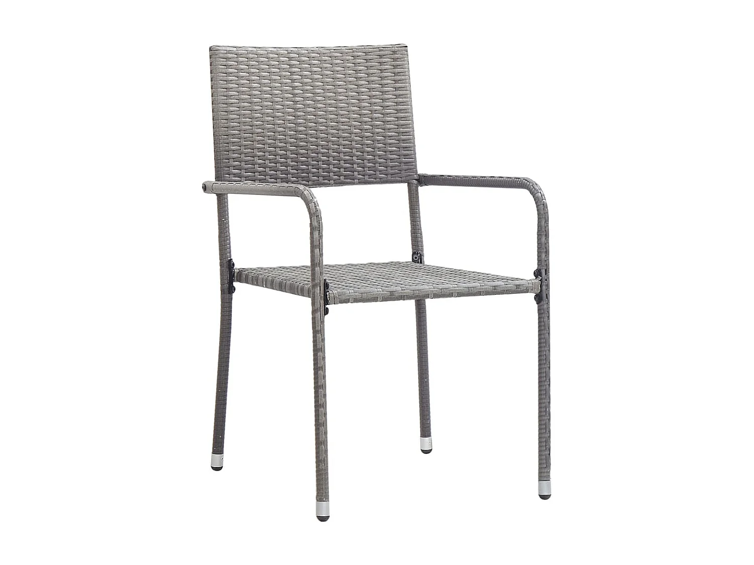 Jeu à dîner de jardin 3 pcs Résine tressée Anthracite et gris