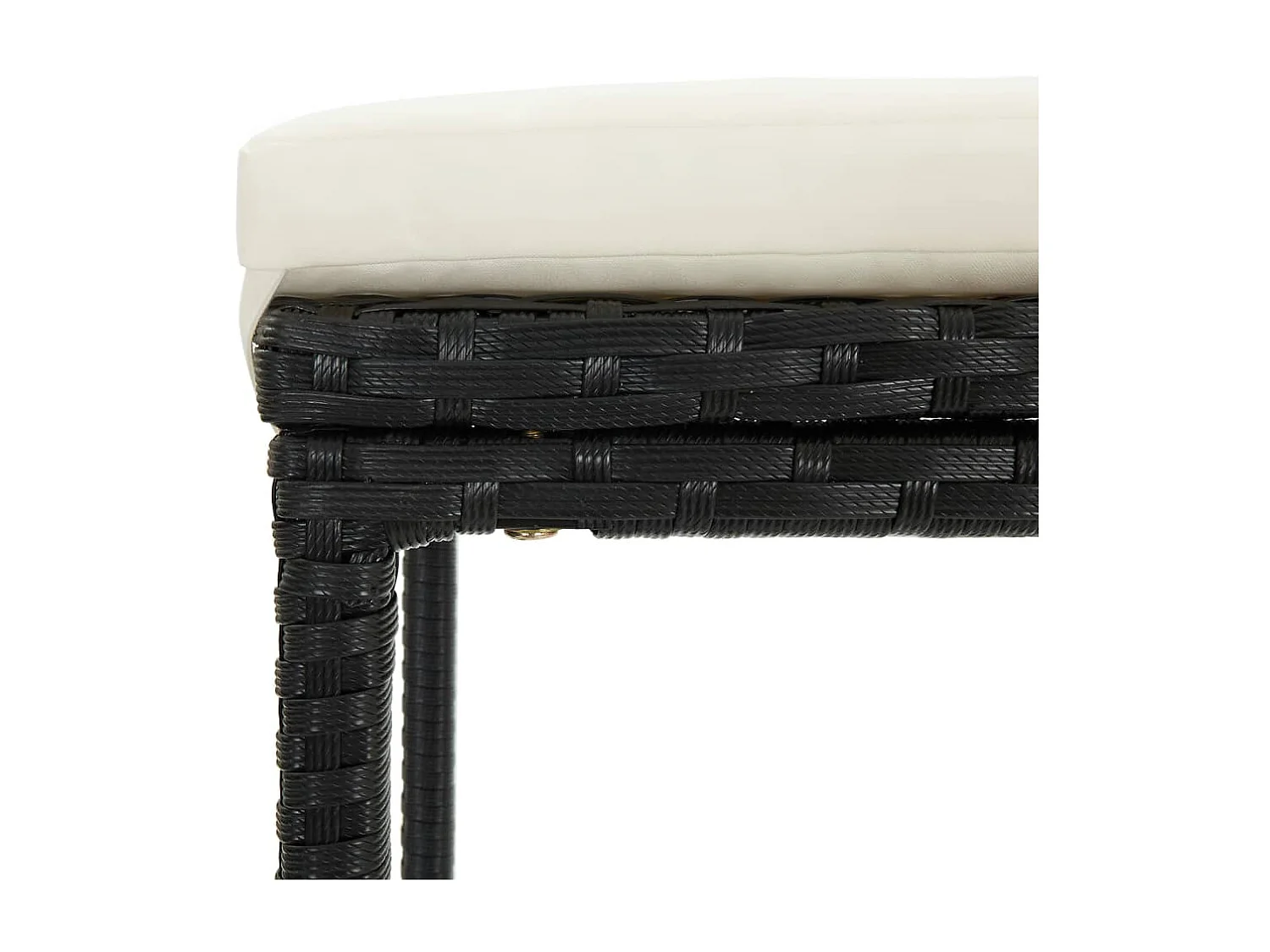 Ensemble de bar de jardin 5 pcs et coussins Résine tressée Noir 5