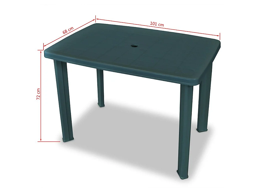 Mobilier de bistro 3 pcs Plastique Vert 2