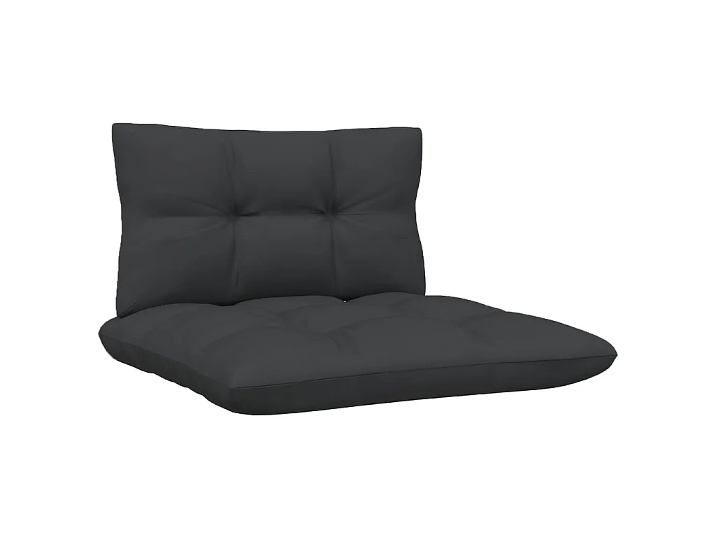 Salon de jardin 5 pcs avec coussins anthracite Bois de pin 4