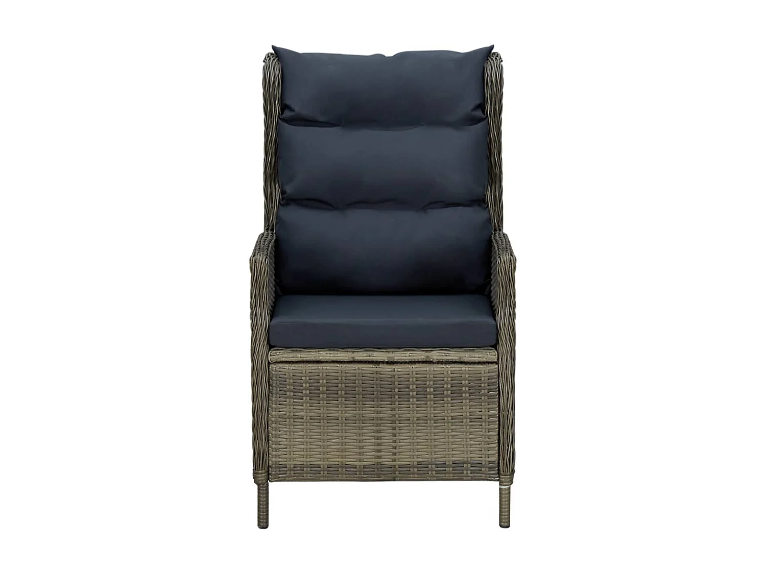 Mobilier à dîner jardin 9 pcs et coussins Résine tressée Marron 4