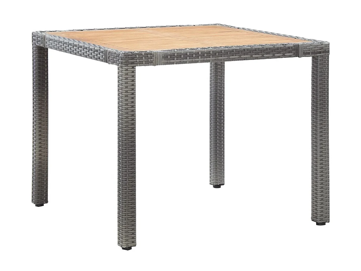 Salon de jardin 5 pcs avec coussins Résine tressée Gris 29