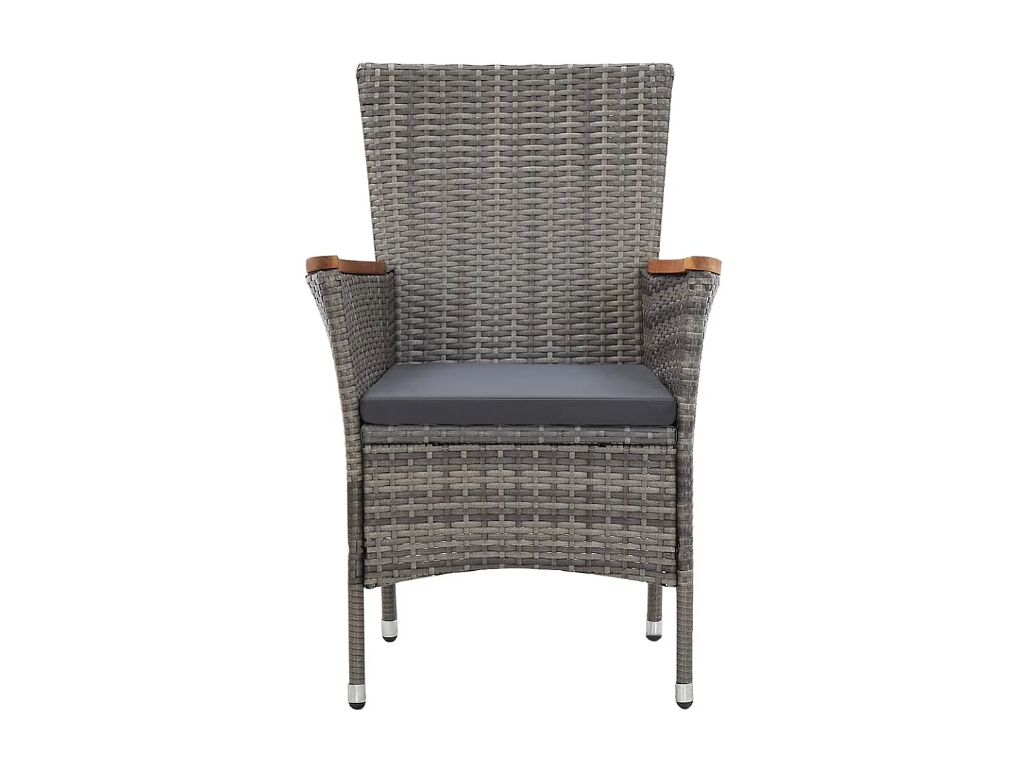 Salon de jardin 5 pcs avec coussins Résine tressée Gris 29