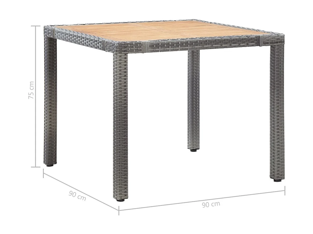 Salon de jardin 5 pcs avec coussins Résine tressée Gris 29