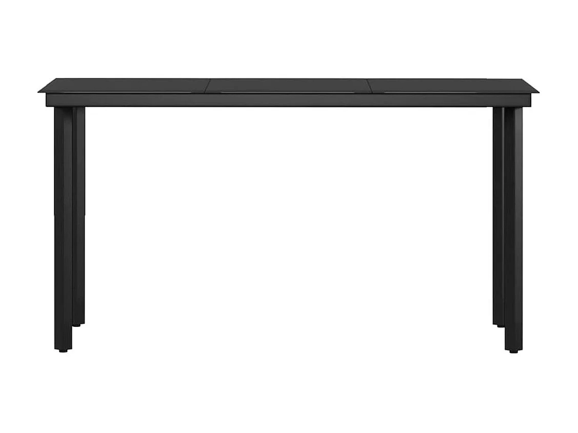 Ensemble de salle à manger de jardin avec coussins 7 pcs Noir 10