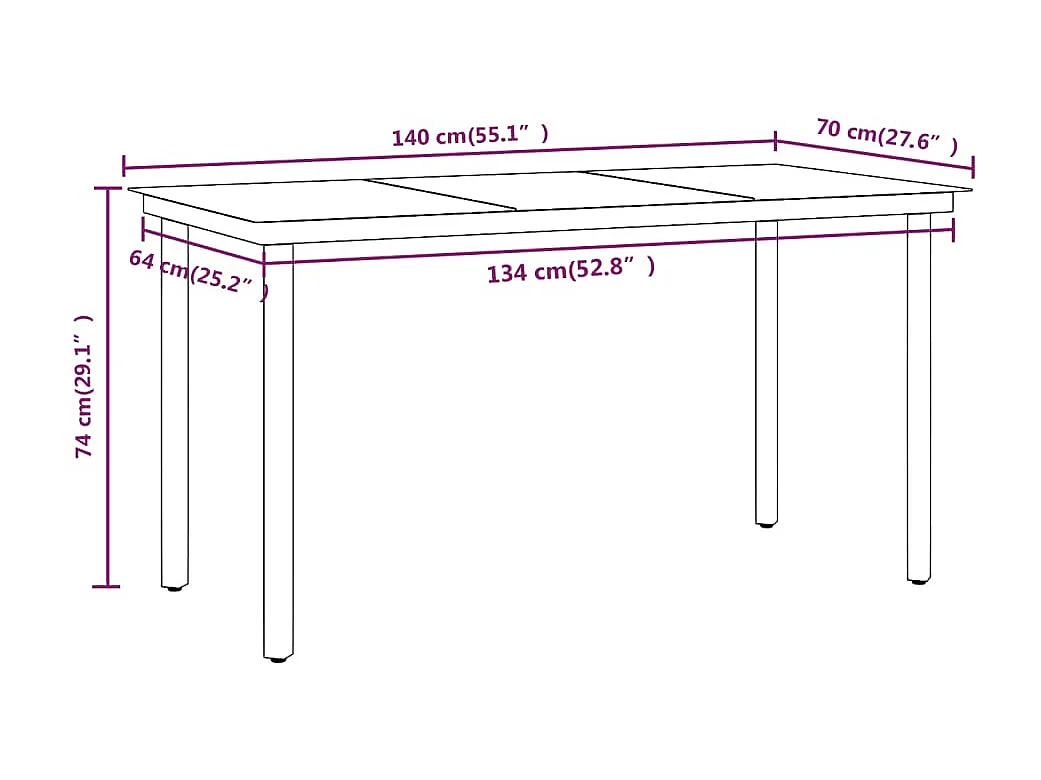 Ensemble de salle à manger de jardin avec coussins 7 pcs Noir 10