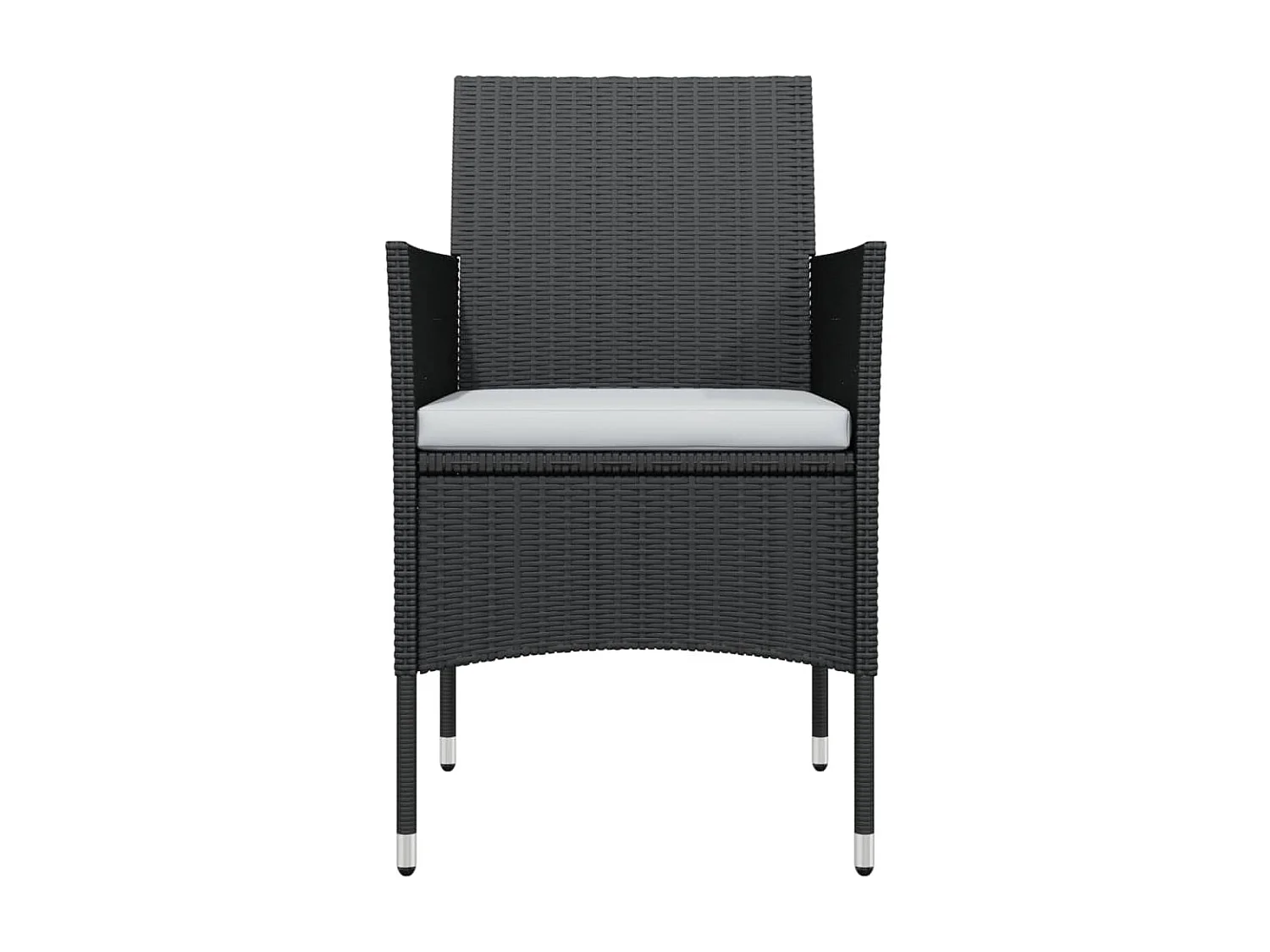 Ensemble de salle à manger de jardin avec coussins 7 pcs Noir 10