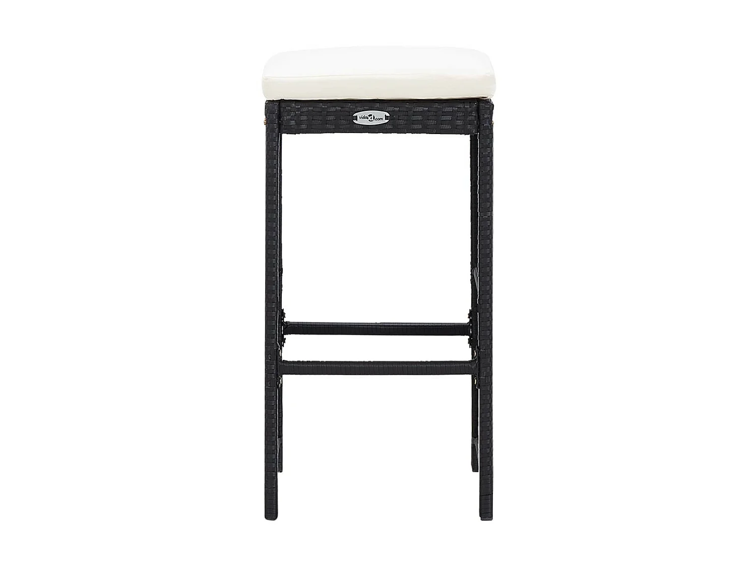 Mobilier de bar d'extérieur 5 pcs Résine tressée et verre Noir