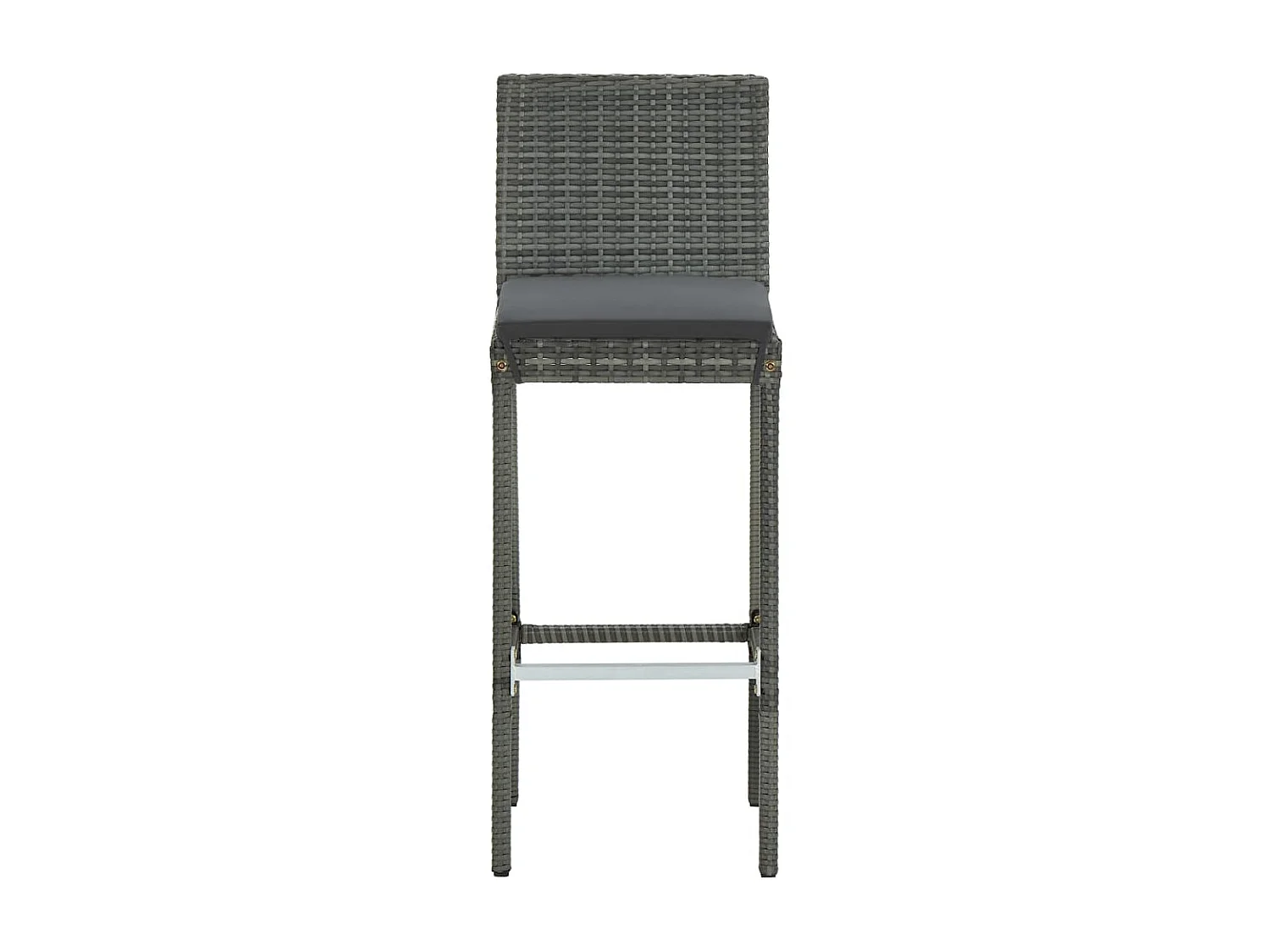 Ensemble de bar de jardin 5 pcs et coussins Résine tressée Gris 4