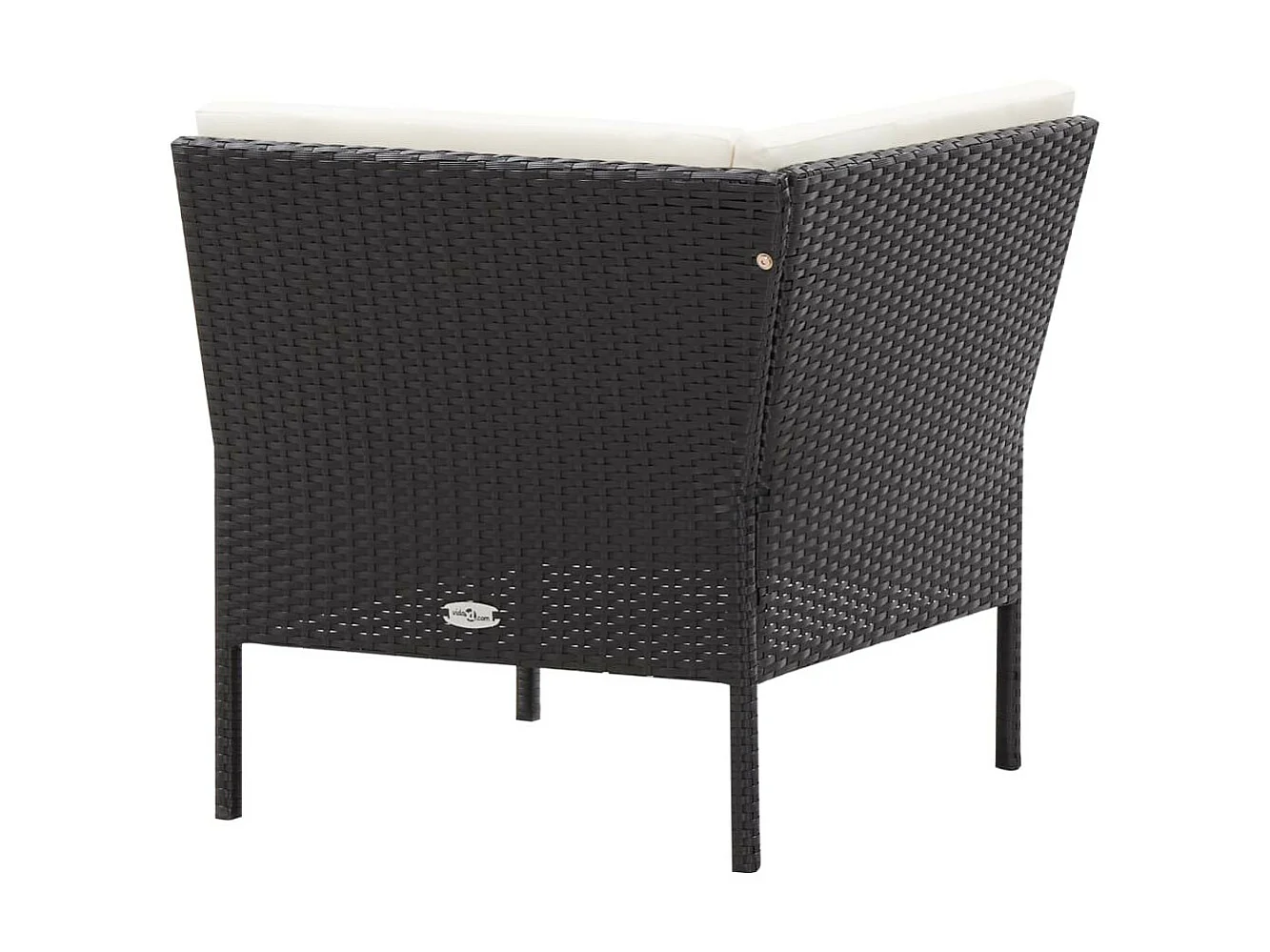 Salon de jardin 6 pcs avec coussins Résine tressée Noir 32