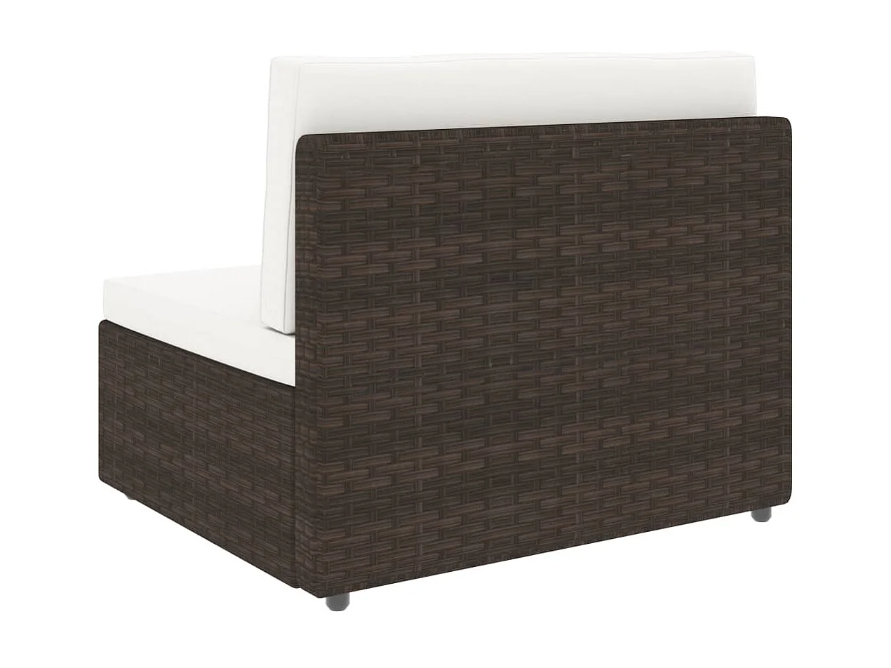 Salon de jardin 4 pcs Résine tressée Marron 2