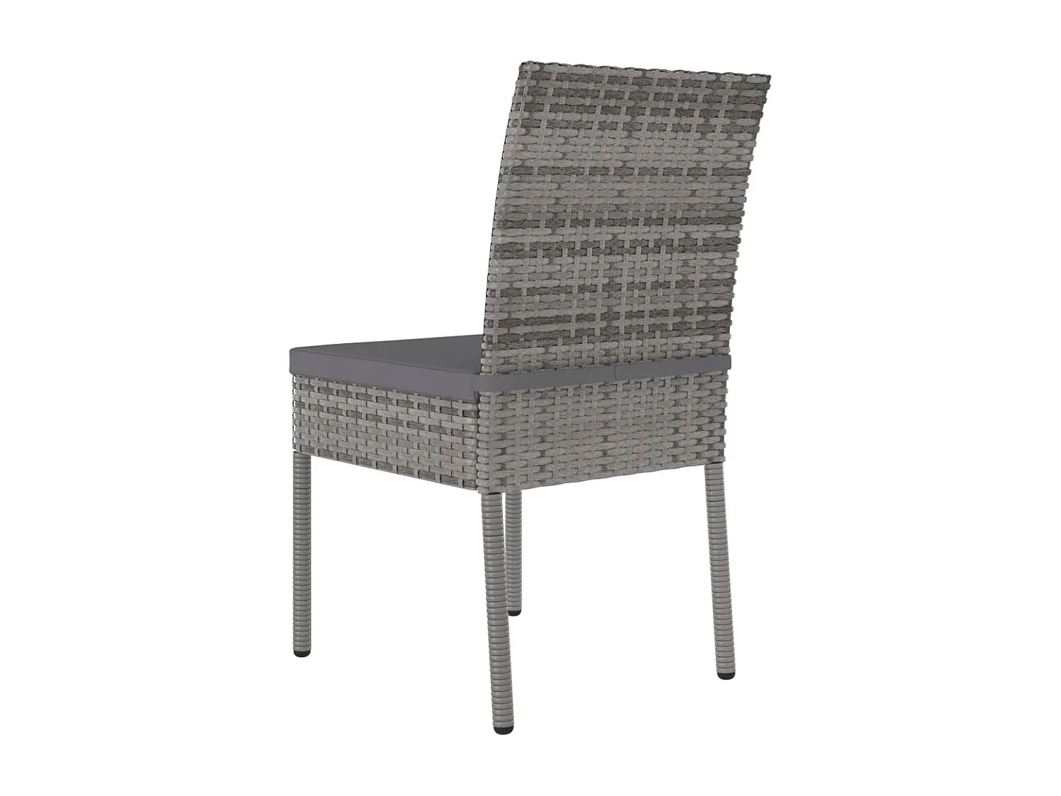 Ensemble de salle à manger de jardin 5 pcs Résine tressée Gris 2