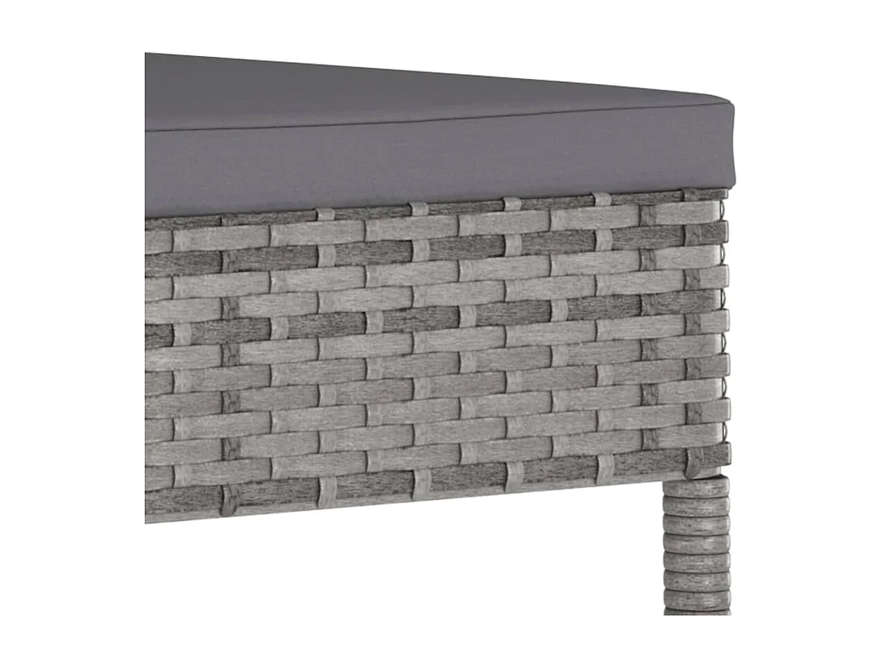 Ensemble de salle à manger de jardin 5 pcs Résine tressée Gris 2