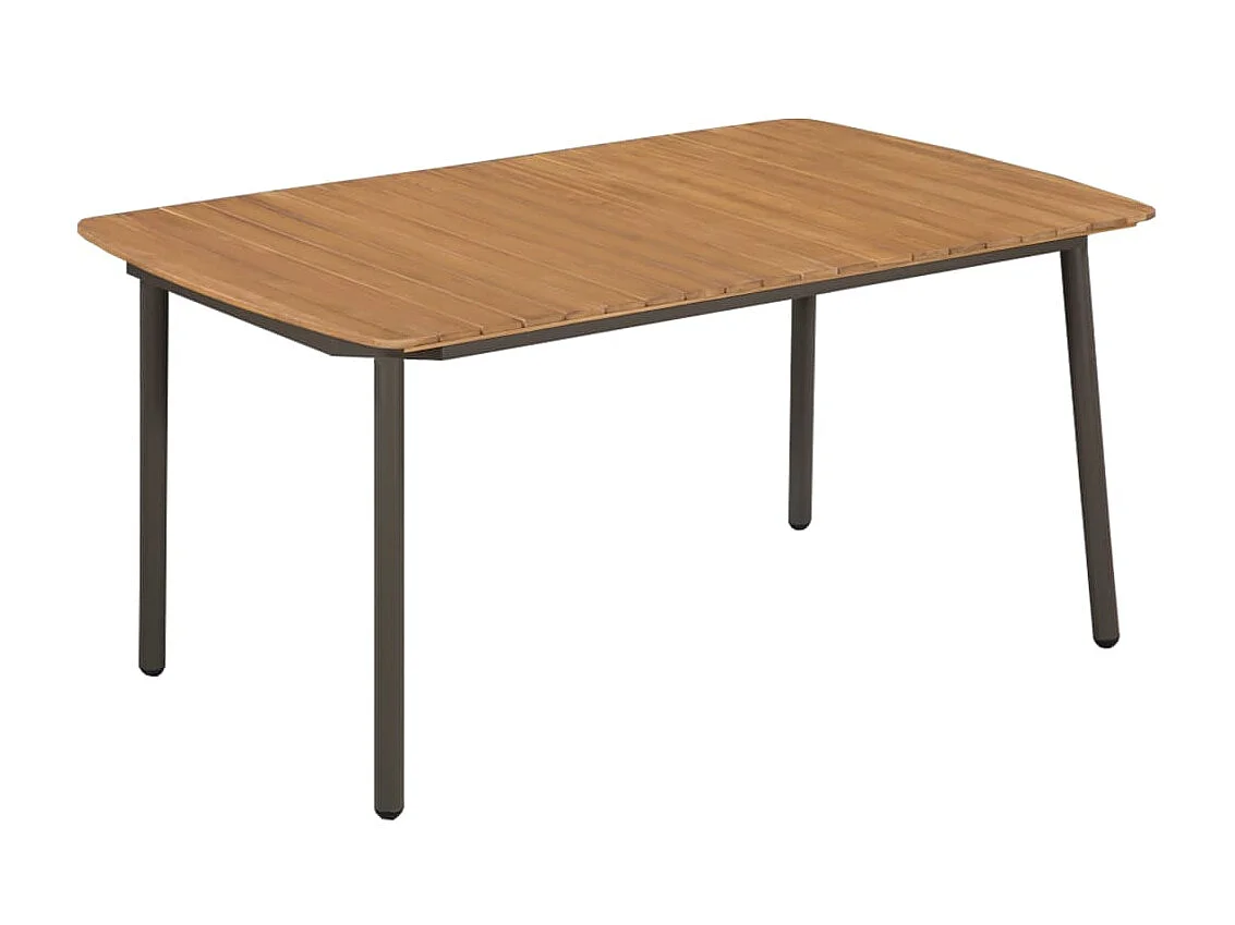 Ensemble de salle à manger de jardin 5pcs Résine tressée Marron 2