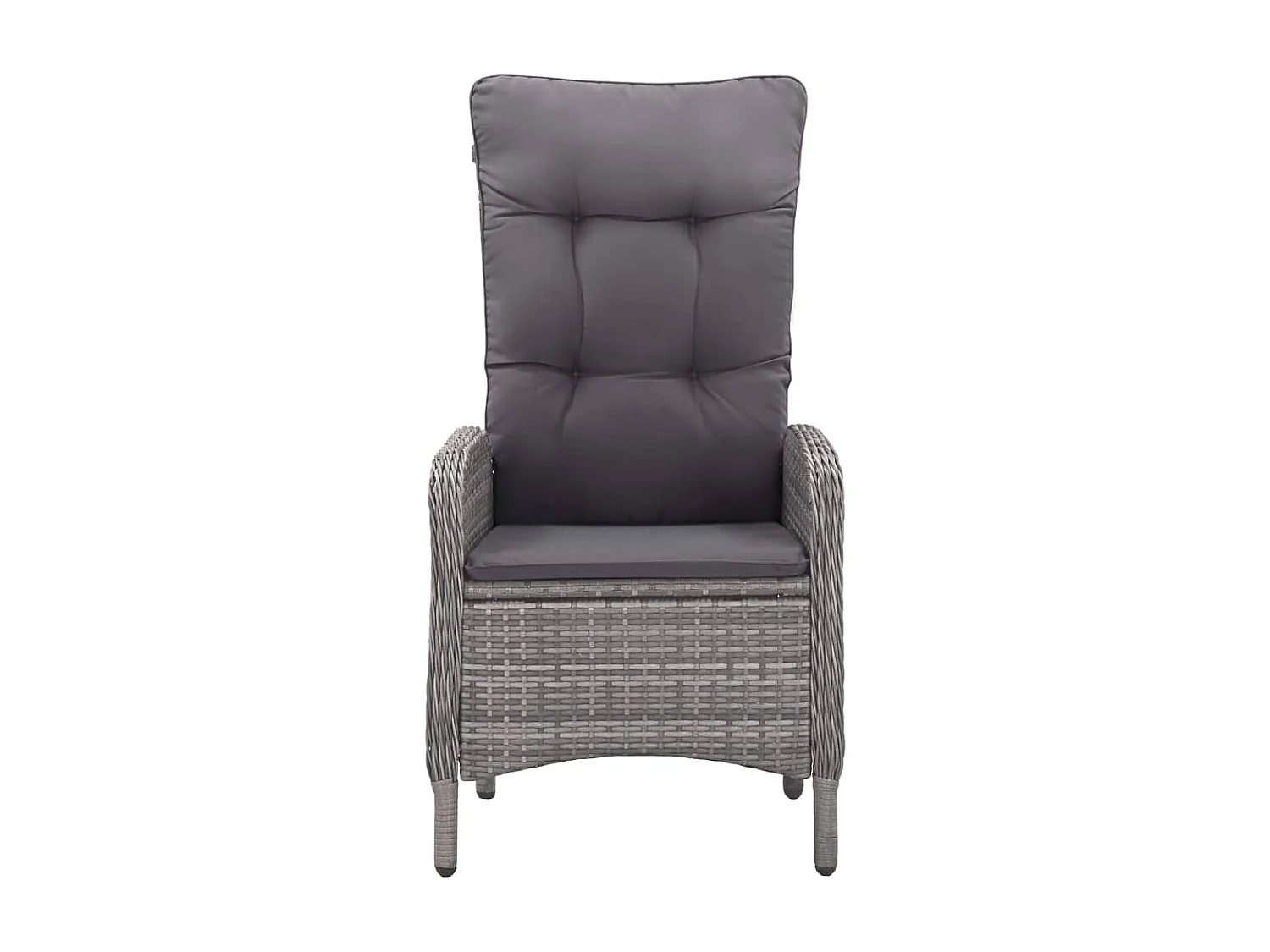 Ensemble de bistro de jardin 3 pcs Résine tressée et verre Gris