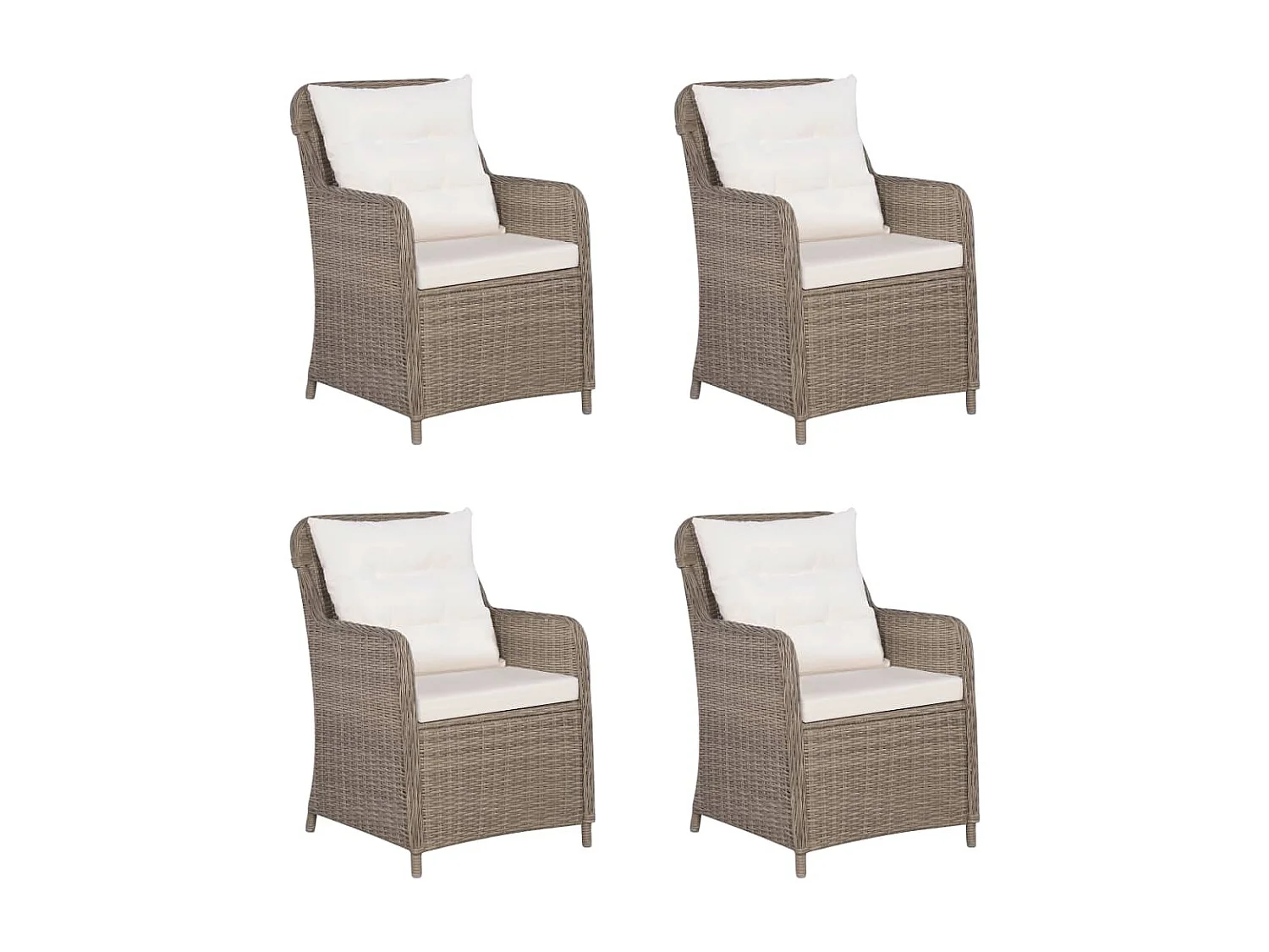 Ensemble de salle à manger de jardin 5 pcs Marron 33