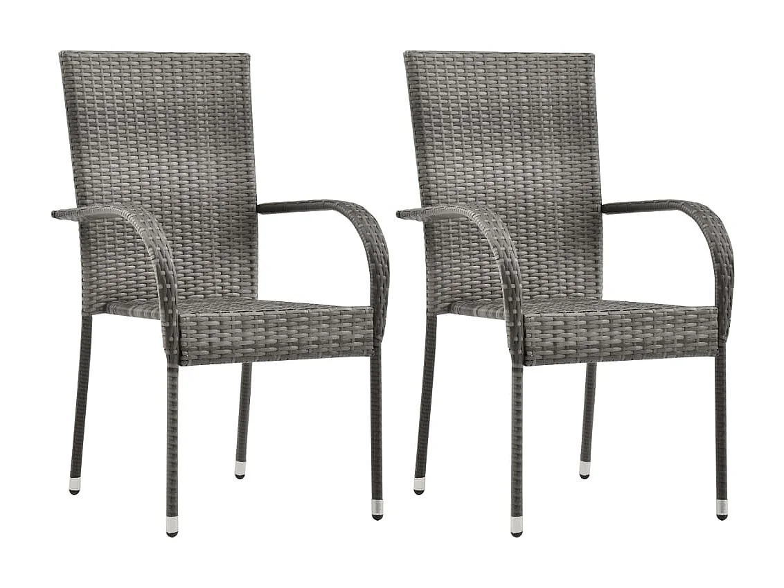 Ensemble de salle à manger de jardin 3 pcs Gris 19