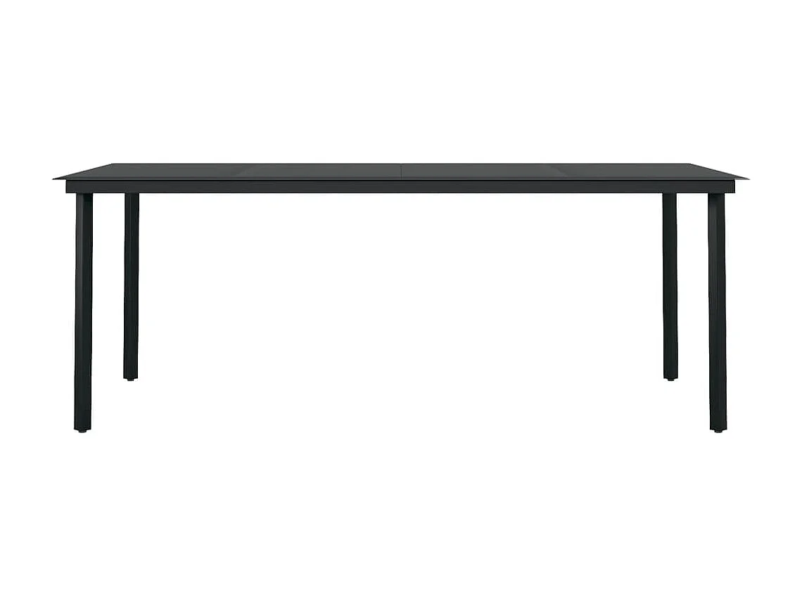 Ensemble de salle à manger de jardin 9 pcs Marron et noir