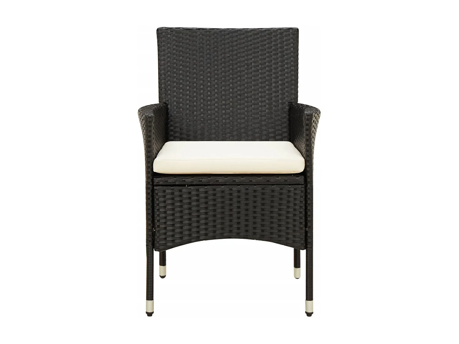 Salon d'extérieur 7 pcs avec coussins Résine tressée Noir 3