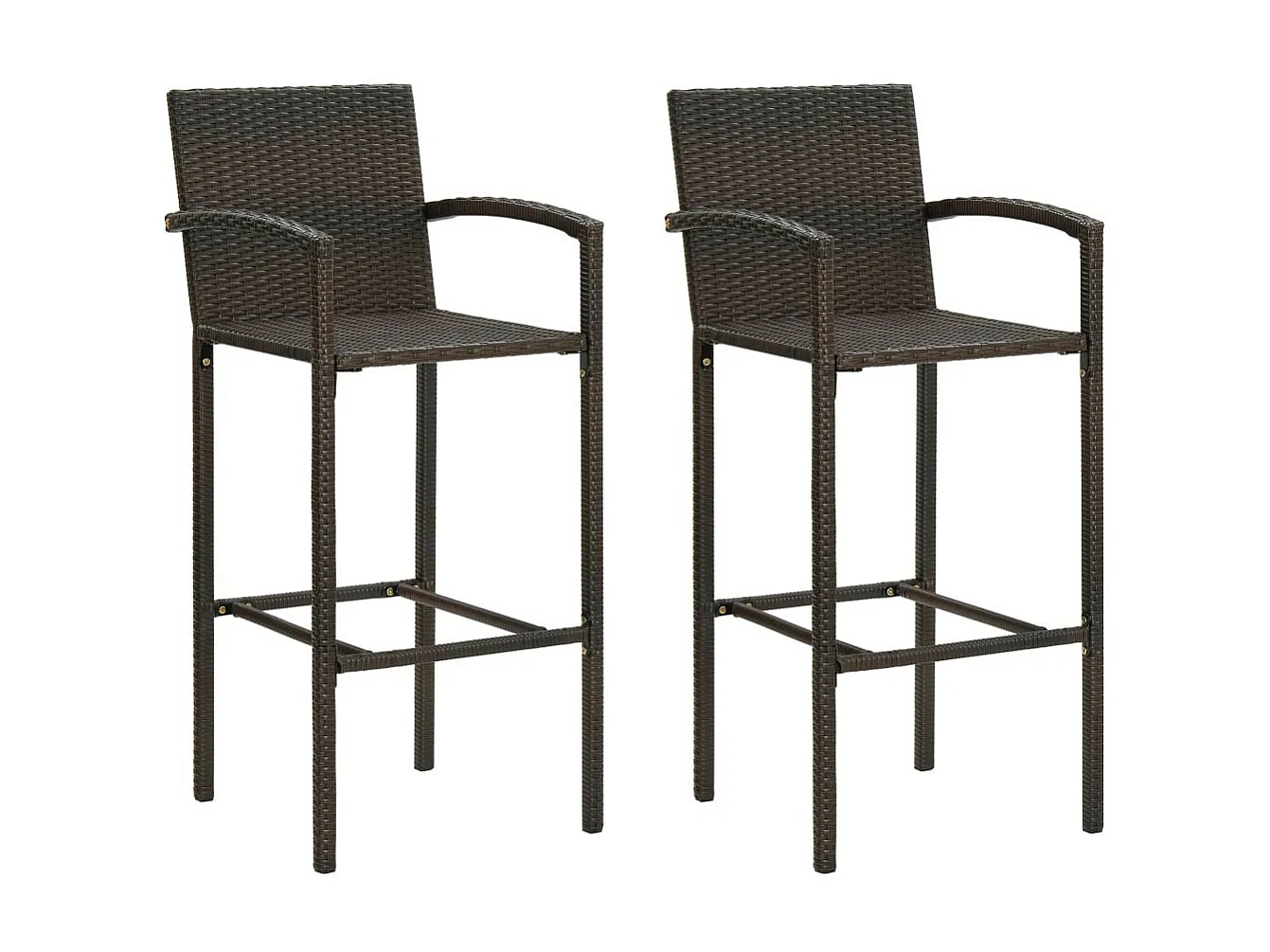 Ensemble de bar de jardin 3 pcs Marron 3