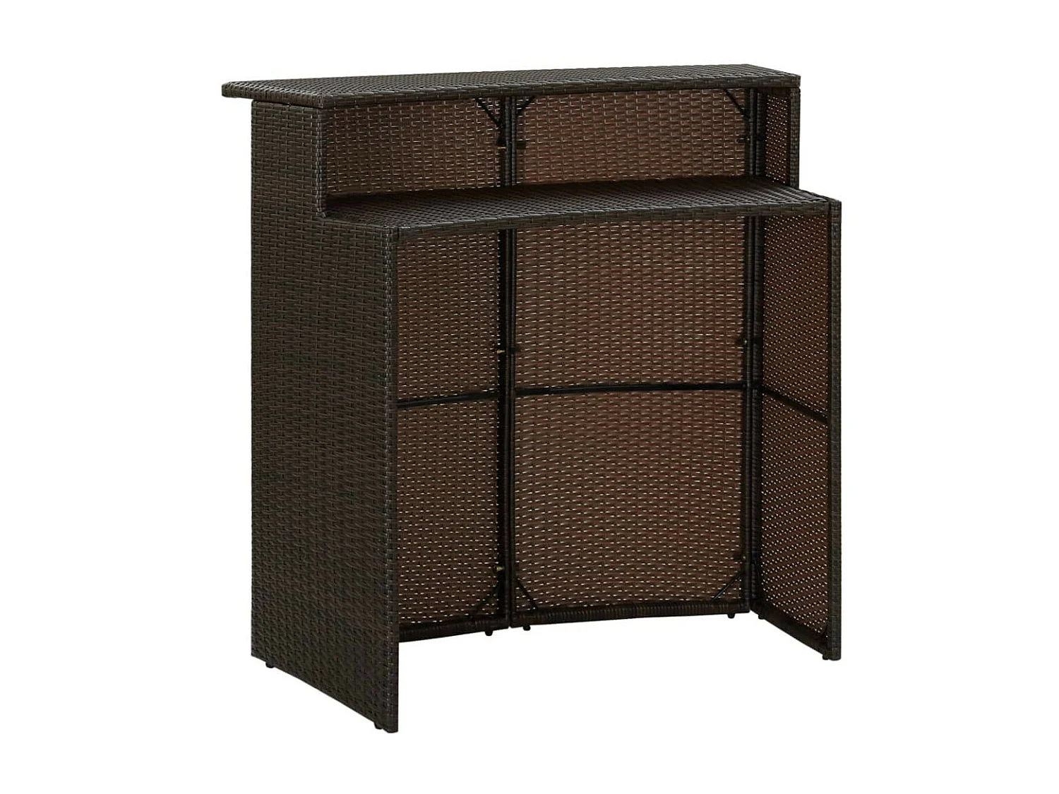 Ensemble de bar de jardin 3 pcs Marron 3