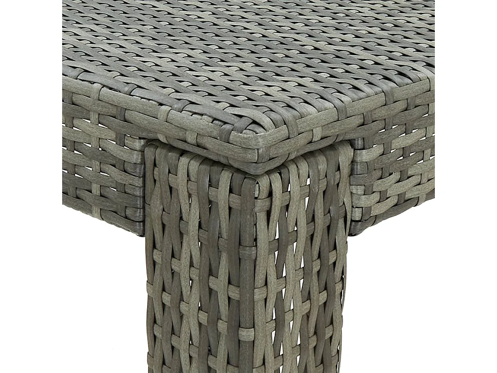 Ensemble de bar de jardin 3 pcs et coussins Résine tressée Gris 2