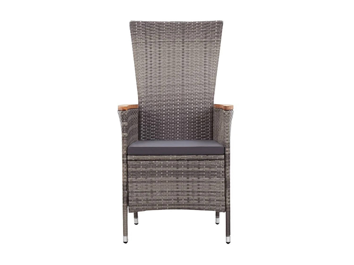 Ensemble de salle à manger de jardin avec coussins 3 pcs Gris